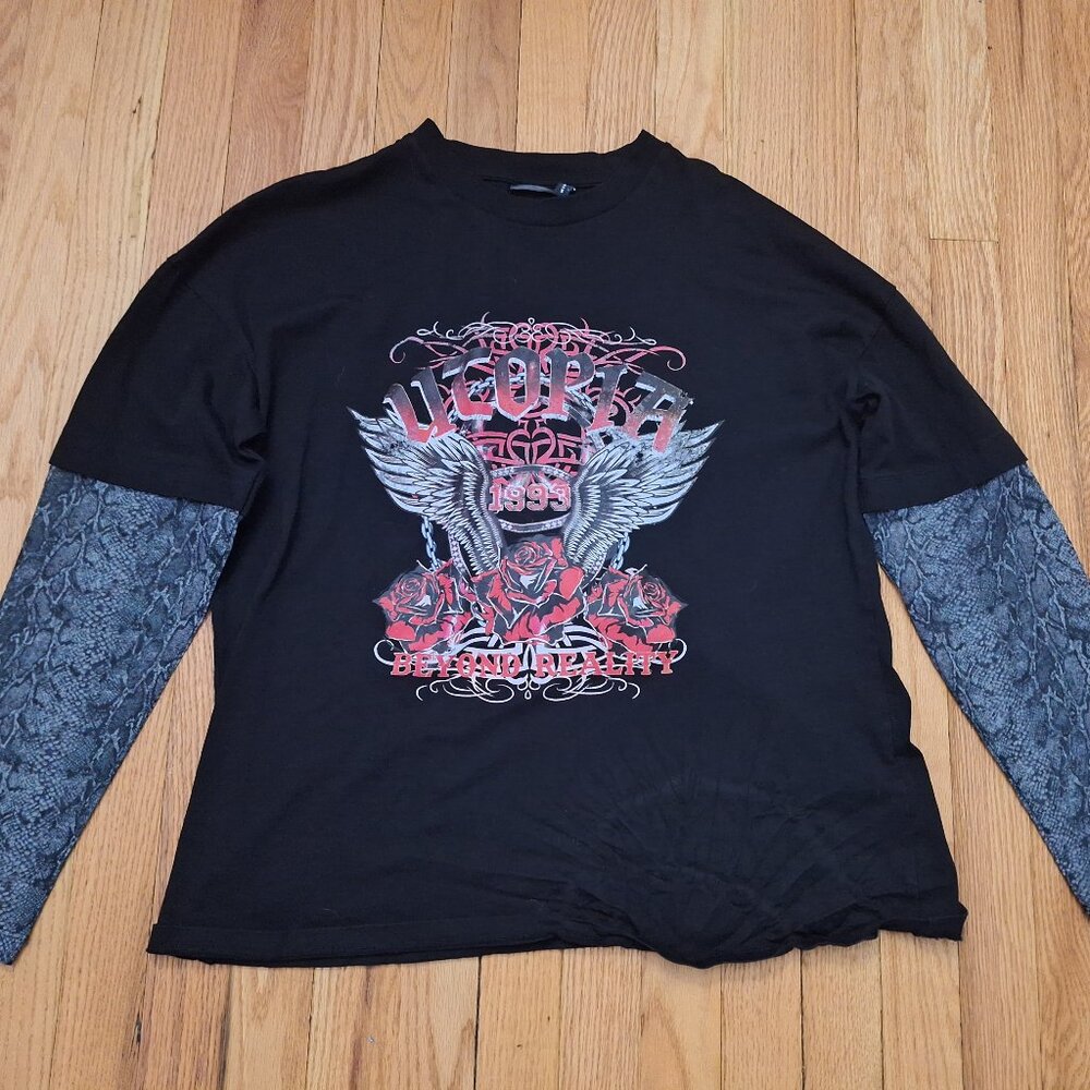 Vintage Utopia Beyond Reality 1999 shirt ASOS design Women size 4